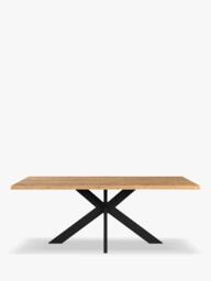 John Lewis Ripley Fixed Dining Table, Natural Edge, Solid Oak Natural Oil - thumbnail 2