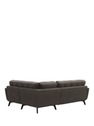 John Lewis Barbican RHF Chaise Leather Corner Sofa, Dark Leg - thumbnail 4