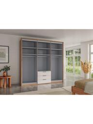 John Lewis Osaka 2.25m Bi-Fold Wardrobe with 6 Glass Doors & 3 Glass Drawers - thumbnail 5