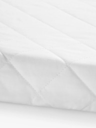 John Lewis Pure Cotton Comfort Mattress Protector, White, Moses Basket - thumbnail 2