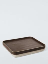 John Lewis Cushioned Lap Tray, Walnut Veneer