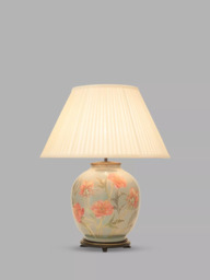 Jenny Worrall Coral Peonies Glass Lamp Base, Blue, H41.5cm - thumbnail 4