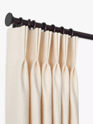 John Lewis Select Classic Curtain Pole with Rings and Disc Finial, Wall Fix, Dia.25mm - thumbnail 1