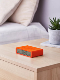 Lexon Flip Classic LCD Digital Alarm Clock, Orange - thumbnail 4