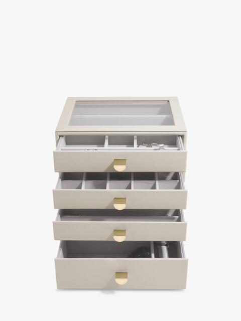 Stackers Glass Lid 4 Drawer Jewellery Box - image 1
