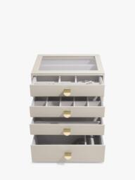 Stackers Glass Lid 4 Drawer Jewellery Box - thumbnail 1