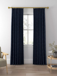 Sanderson Lymington Damask Made to Measure Curtains or Roman Blind, Indigo - thumbnail 3