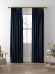 Sanderson Lymington Damask Made to Measure Curtains or Roman Blind, Indigo - thumbnail 5