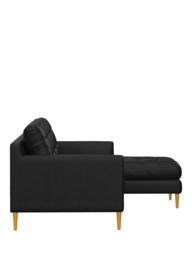 John Lewis Draper II RHF Chaise Leather Sofa, Light Leg - thumbnail 3