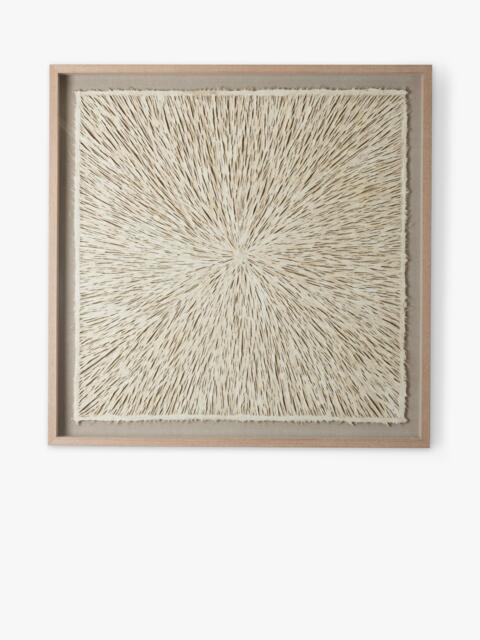 Neptune Overton Square Paper Framed Wall Art, 120 x 120cm, Natural Beige - image 1