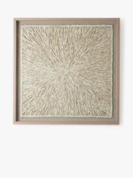 Neptune Overton Square Paper Framed Wall Art, 120 x 120cm, Natural Beige