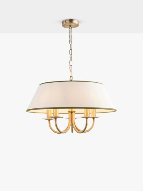 John Lewis Trevelyan Pendant Ceiling Light, Antique Brass/Avocado - image 1