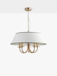 John Lewis Trevelyan Pendant Ceiling Light, Antique Brass/Avocado - thumbnail 3