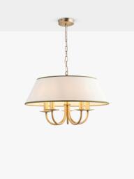 John Lewis Trevelyan Pendant Ceiling Light, Antique Brass/Avocado - thumbnail 1
