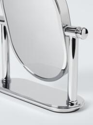 John Lewis Heritage Freestanding Oval Mirror, Chrome - thumbnail 2