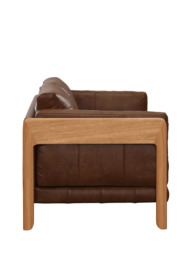 John Lewis Nest Grand 4 Seater Leather Sofa, Light Leg - thumbnail 3