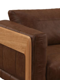 John Lewis Nest Grand 4 Seater Leather Sofa, Light Leg - thumbnail 6