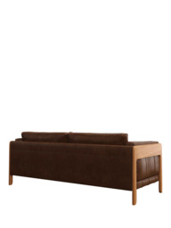John Lewis Nest Grand 4 Seater Leather Sofa, Light Leg - thumbnail 4