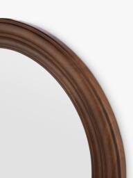 Laura Ashley Tate Round Wood Wall Mirror, 60cm, Dark Stain - thumbnail 3