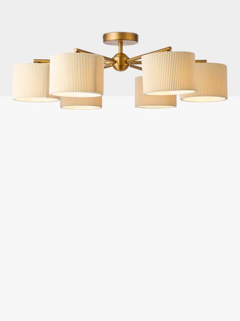 John Lewis Rosso 6 Arm Semi Flush Ceiling Light, Antique Brass - image 1