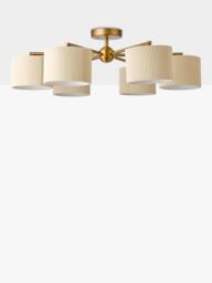 John Lewis Rosso 6 Arm Semi Flush Ceiling Light, Antique Brass - thumbnail 3