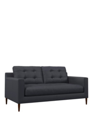 John Lewis Draper II Medium 2 Seater Leather Sofa, Dark Leg - thumbnail 1