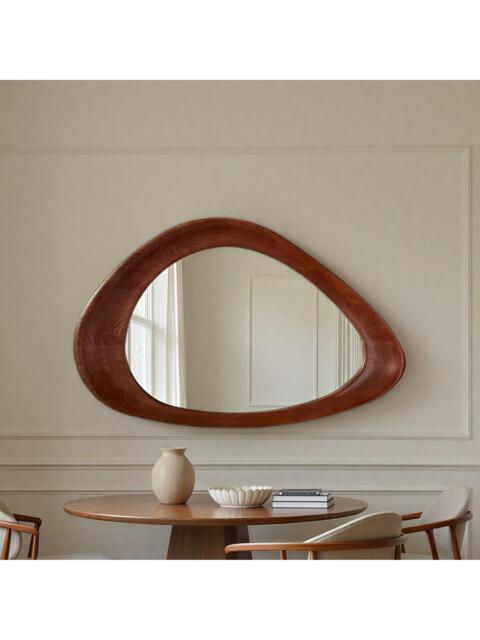 Yearn Dara Oak Wood Wall Mirror, 120 x 80cm, Walnut - image 1