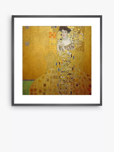 John Lewis Gustav Klimt 'Portrait of Adele Bloch-Bauer I' Framed Print & Mount, 60 x 60cm, Gold/Multi - image 1