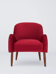 John Lewis + Swoon Ellington Chair, Dark Leg, Burgundy Velvet - thumbnail 3