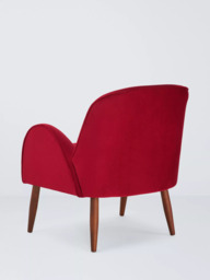 John Lewis + Swoon Ellington Chair, Dark Leg, Burgundy Velvet - thumbnail 6