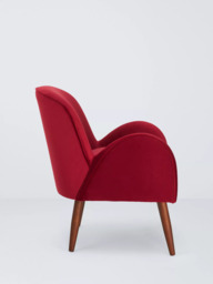 John Lewis + Swoon Ellington Chair, Dark Leg, Burgundy Velvet - thumbnail 5