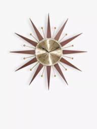Acctim Woolcot Spokes Analogue Quartz Wall Clock, 49cm, Natural - thumbnail 1