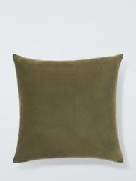 John Lewis Cotton Velvet Cushion - thumbnail 1