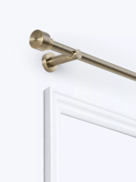 John Lewis Fixed Eyelet Metal Curtain Pole Kit with Stud Finial, Dia.28mm - thumbnail 1