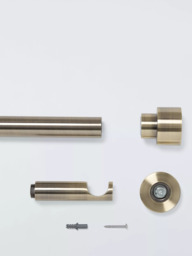 John Lewis Fixed Eyelet Metal Curtain Pole Kit with Stud Finial, Dia.28mm - thumbnail 2