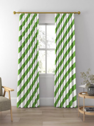 Harlequin x Sophie Robinson Paper Straw Stripe Made to Measure Curtains or Roman Blind, Peridot - thumbnail 3