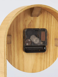 John Lewis Mid-Century Mantel Clock, Brushed Aluminium/Natural - thumbnail 4