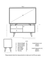 Swoon Fresco Media Unit, Light Brown - thumbnail 2