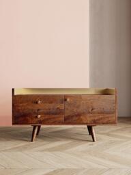 Swoon Fresco Media Unit, Light Brown - thumbnail 4