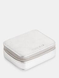 Whistles Lotta Leather Mini Jewellery Box, Silver - thumbnail 3