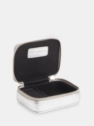 Whistles Lotta Leather Mini Jewellery Box, Silver - thumbnail 2