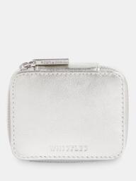 Whistles Lotta Leather Mini Jewellery Box, Silver - thumbnail 1
