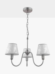 Laura Ashley Westbourne 3 Arm Pendant Ceiling Light, Pewter - thumbnail 4