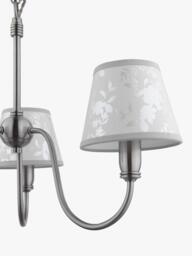 Laura Ashley Westbourne 3 Arm Pendant Ceiling Light, Pewter - thumbnail 5