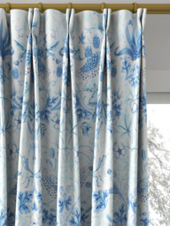 Morris & Co. Strawberry Thief Made to Measure Curtains or Roman Blind, Woad - thumbnail 4