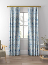 Morris & Co. Strawberry Thief Made to Measure Curtains or Roman Blind, Woad - thumbnail 3