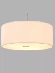John Lewis Micropleated Diffuser Ceiling Light, White - thumbnail 1