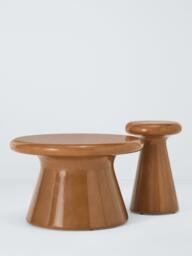 John Lewis Glaze Round Garden Side Table, 30cm, Green - thumbnail 3