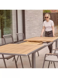 LG Outdoor Sanctuary Rope 8-Seater Extending Garden Dining Table & Chairs Set, Grey - thumbnail 4