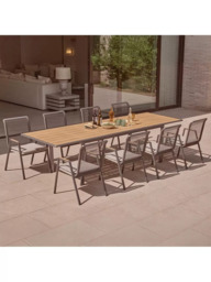 LG Outdoor Sanctuary Rope 8-Seater Extending Garden Dining Table & Chairs Set, Grey - thumbnail 2